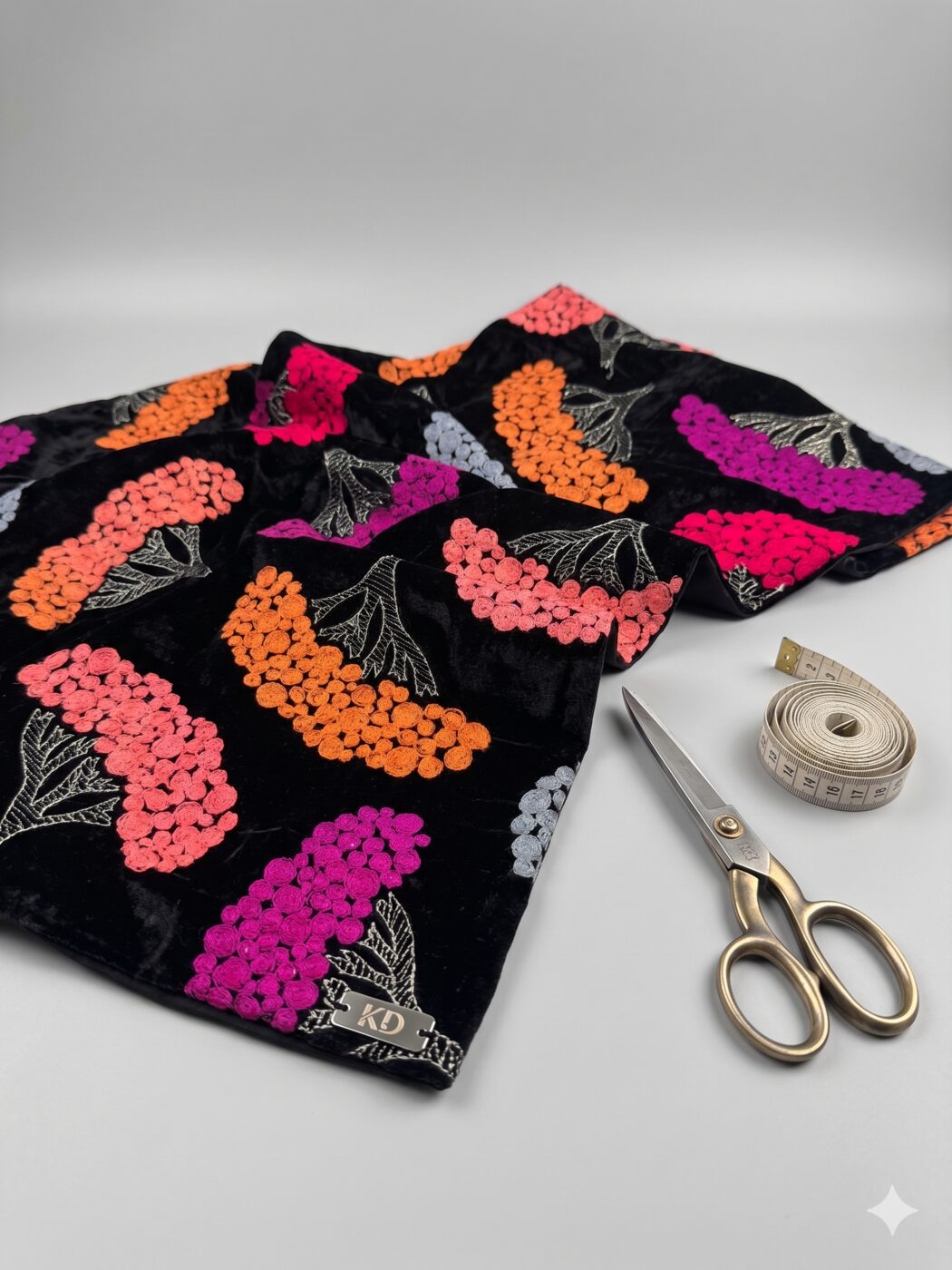 Embroidered Velvet